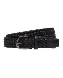 Athison Leather Elastic Belt Re-Circle – Zwart